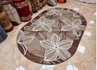 Мокетен килим ERIKA 8013 brown елипса